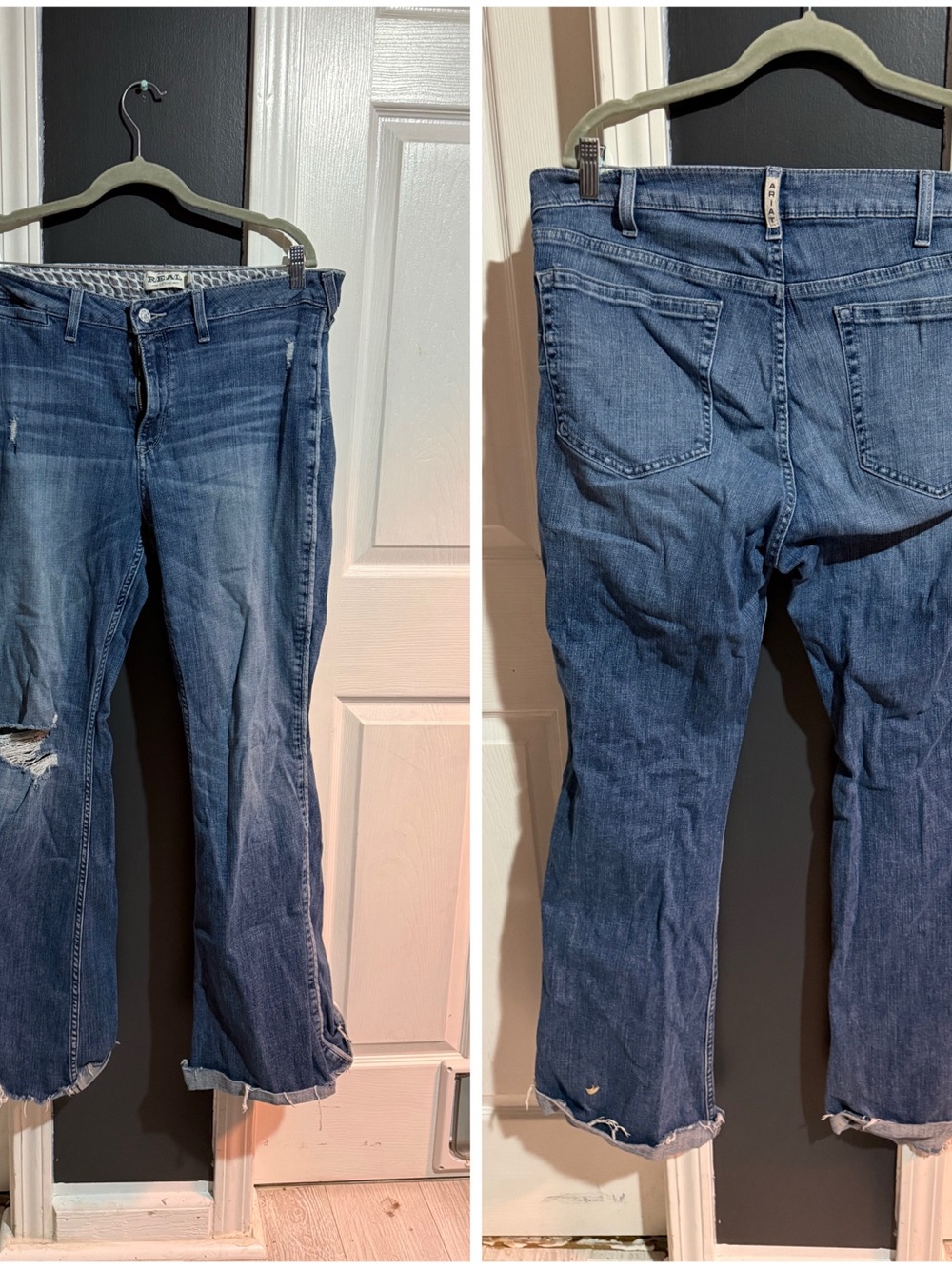 Ariat Blue Distressed Bootcut Jeans Regular length